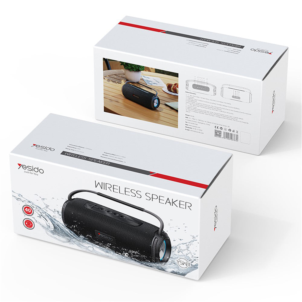 Prenosivi Bluetooth zvučnik Yesido YSW11, 40W, RGB, Vodootporan, Crni