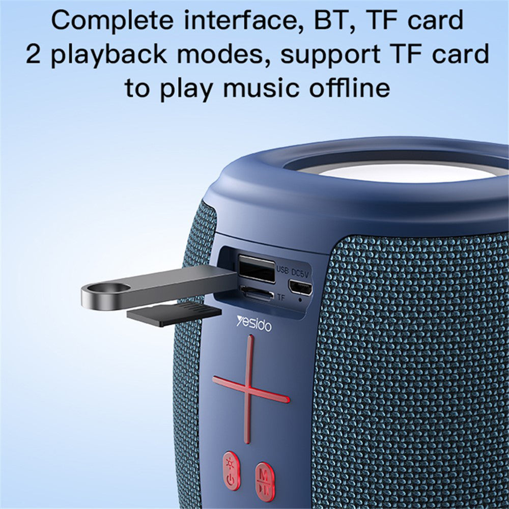 Prenosivi Bluetooth zvučnik Yesido YSW14, 5W, RGB, Plavi