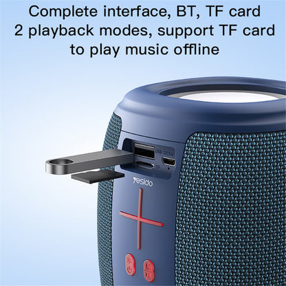Prenosivi Bluetooth zvučnik Yesido YSW14, 5W, RGB, Plavi