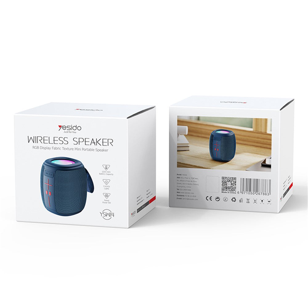 Prenosivi Bluetooth zvučnik Yesido YSW14, 5W, RGB, Plavi