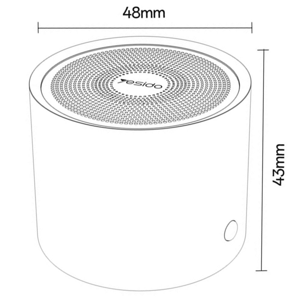Bluetooth zvučnik Yesido YSW30, 3W, Vodootporan, Crna