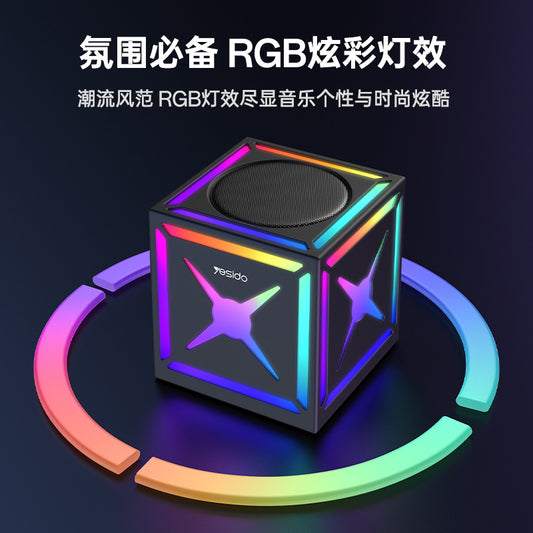 Bluetooth zvučnik Yesido YSW34, 8W, RGB, Crna