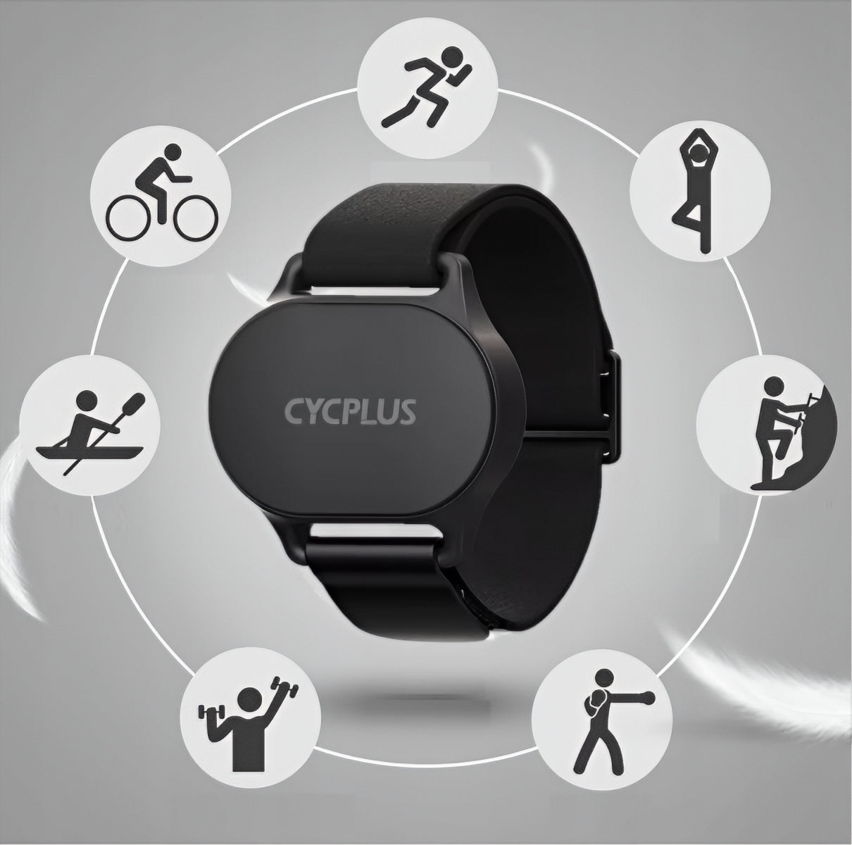 Narukvica za praćenje srčanog ritma Cycplus H1, crna