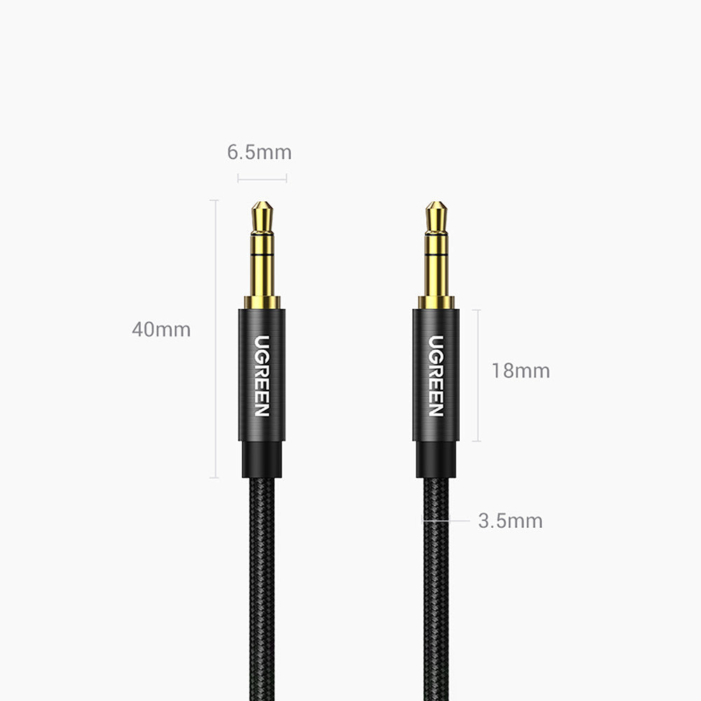 Audio kabl 3.5mm - 3.5mm UGREEN AV112, 1m, Crni