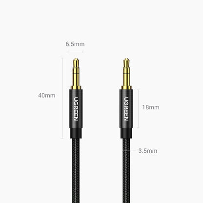 Audio kabl 3.5mm - 3.5mm UGREEN AV112, 1m, Crni