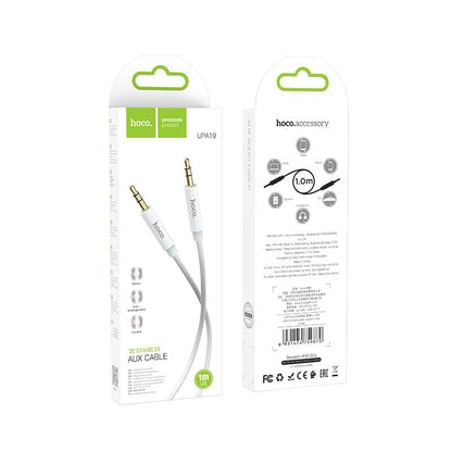 Audio kabel 3.5mm - 3.5mm HOCO UPA19, 1m, Srebrni