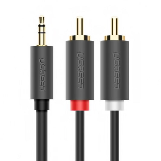 Audio Cable 3.5mm - 2 x RCA UGREEN AV102, 5m, Grey 