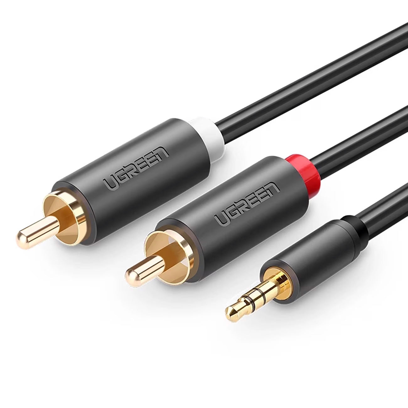 Audio kabl 3.5mm - 2 x RCA UGREEN AV102, 2m, Crni
