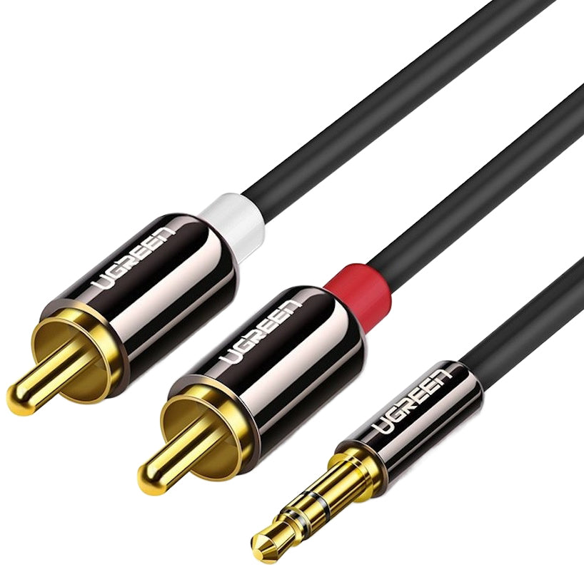 Audio kabl 3.5mm - 2 x RCA UGREEN AV116, 1.5m, Crni
