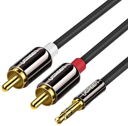 Audio kabl 3.5mm - 2 x RCA UGREEN AV116, 5m, Crni