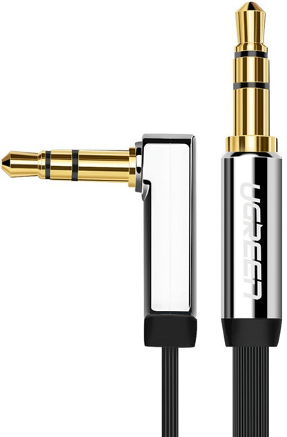 Audio kabl 3.5mm - 3.5mm UGREEN AV119 Angled, 2m, Crni