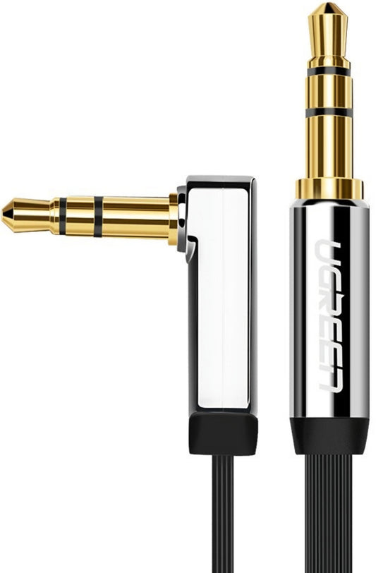Audio kabl 3.5mm - 3.5mm UGREEN AV119 Angled, 3m, Crni