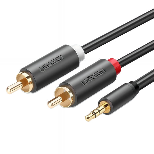 Audio kabl 3.5mm - 2 x RCA UGREEN AV102, 1.5m, Sivi