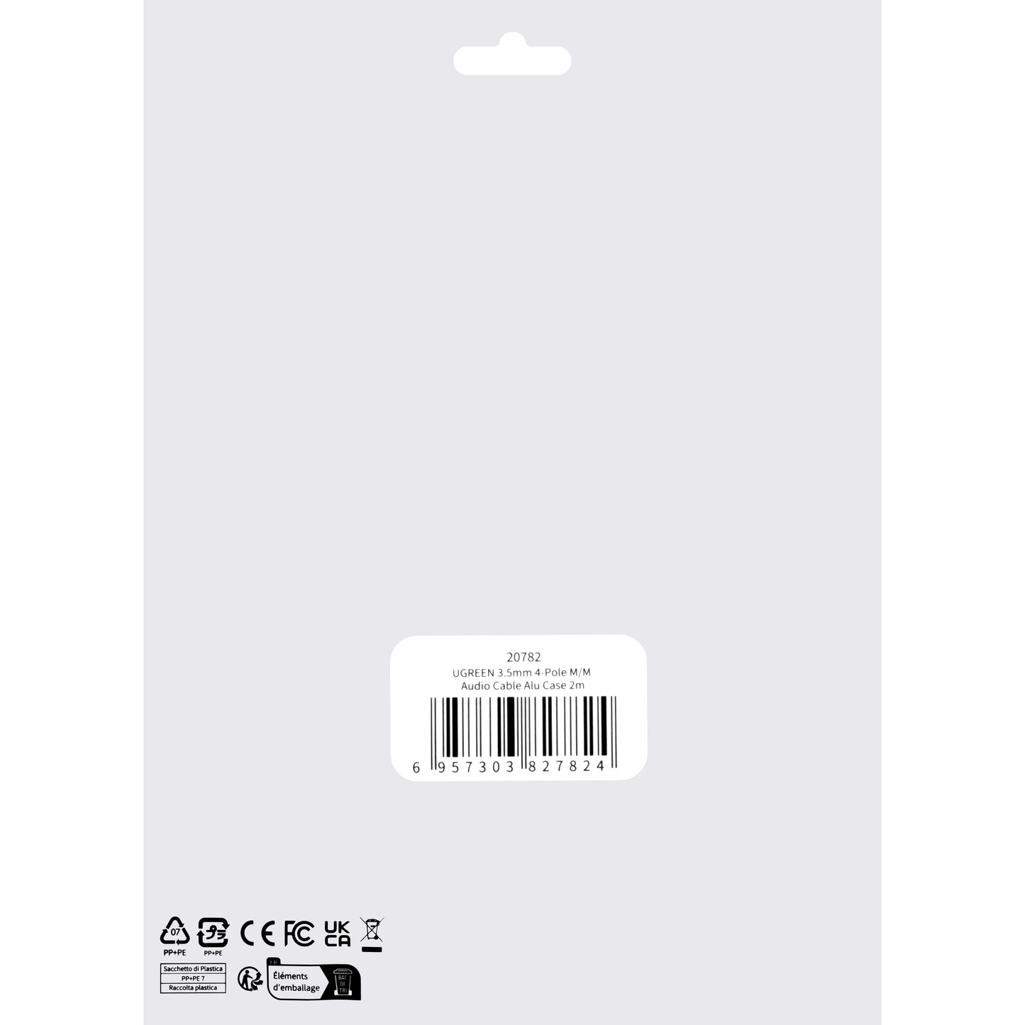 Audio kabel 3.5mm - 3.5mm UGREEN AV183, 2m, Crni
