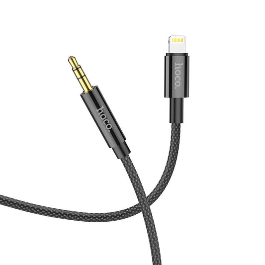 Audio Cable 3.5mm - Lightning HOCO UPA19, 1m, Black 