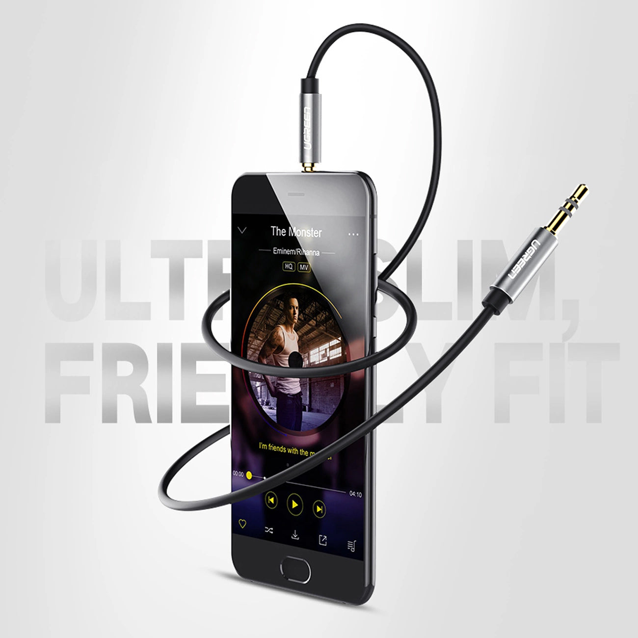 Audio kabel 3.5mm - 3.5mm UGREEN AV119, 5m, Crni