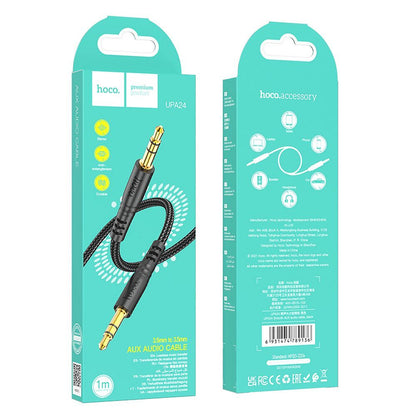 Audio kabl 3.5mm - 3.5mm HOCO UPA24, 1m, Crni