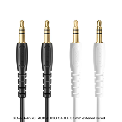 Audio kabl 3.5mm - 3.5mm XO Design NB-R270, 1m, Beli
