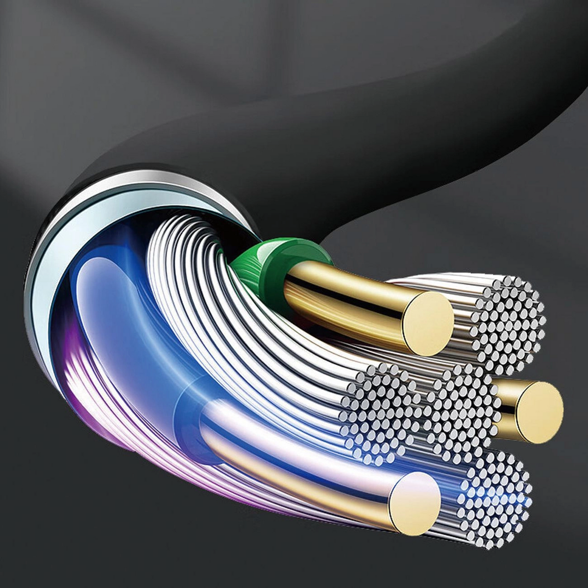 Audio kabl 3.5mm - 3.5mm Dudao L12s, 1m, Crni