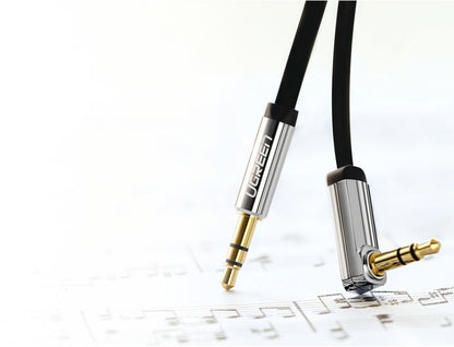Audio kabl 3.5mm - 3.5mm UGREEN AV119 Angled, 3m, Crni