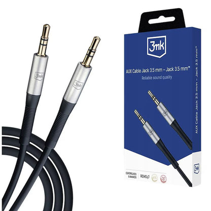 Audio kabl 3.5mm - 3.5mm 3MK, 1m, Crni