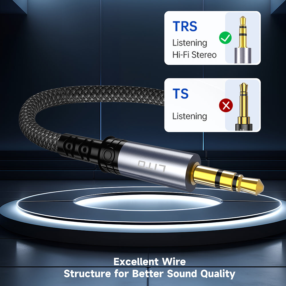 Audio kabl 3.5mm - 3.5mm Lito LA01D, 1m, Crni