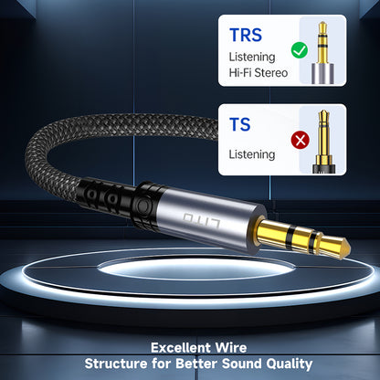 Audio kabl 3.5mm - 3.5mm Lito LA01D, 1m, Crni
