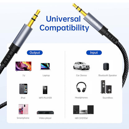Audio kabl 3.5mm - 3.5mm Lito LA01D, 1m, Crni