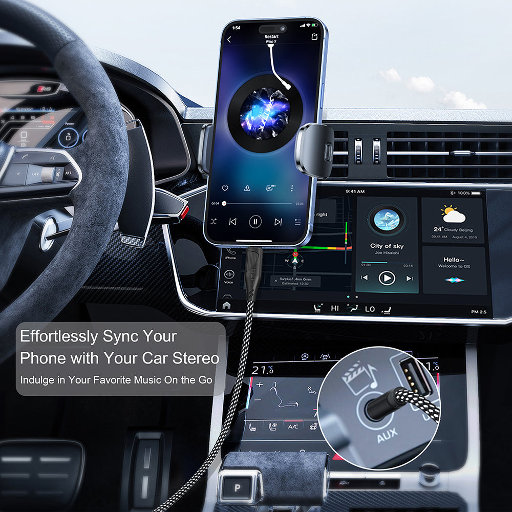 Audio kabl 3.5mm - 3.5mm Lito LA02, 1m, Crni