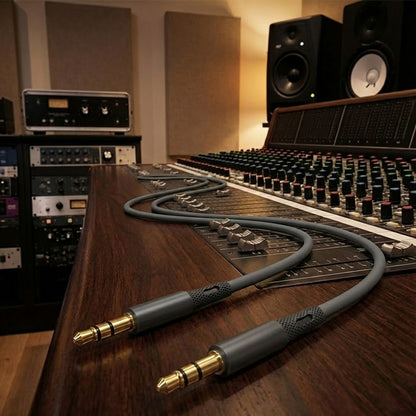 Audio kabl 3.5mm - 3.5mm Techsuit AC3 SoundFlex, 1m, Sivi