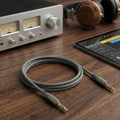 Audio kabl 3.5mm - 3.5mm Techsuit AC3 SoundFlex, 1m, Sivi