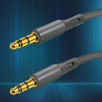 Audio kabl 3.5mm - 3.5mm Techsuit AC3 SoundFlex, 1m, Sivi