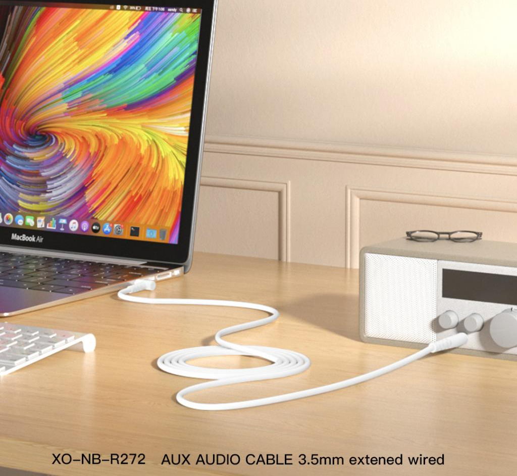 Audio kabl 3.5mm - 3.5mm XO Design NB-R272, 1m, Crni