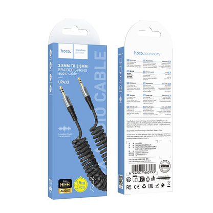 Audio kabl 3.5mm - 3.5mm HOCO UPA33, 1.5m, Crni