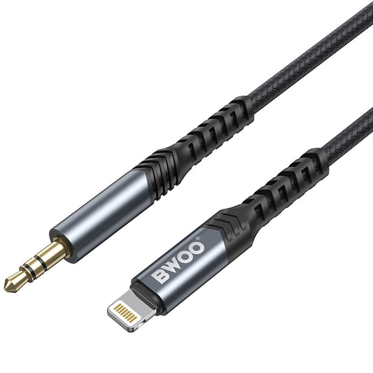 BWOO BO-AUX068 Lightning - 3.5mm Audio Cable BWOO BO-AUX068, 1.2m, Black 