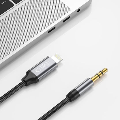 Audio kabl Lightning - 3.5mm Tech-Protect Ultraboost, 1m, Crni