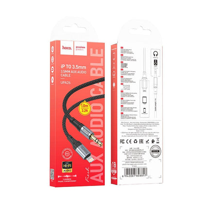 Audio kabl Lightning - 3.5mm HOCO UPA26, 1m, Crni