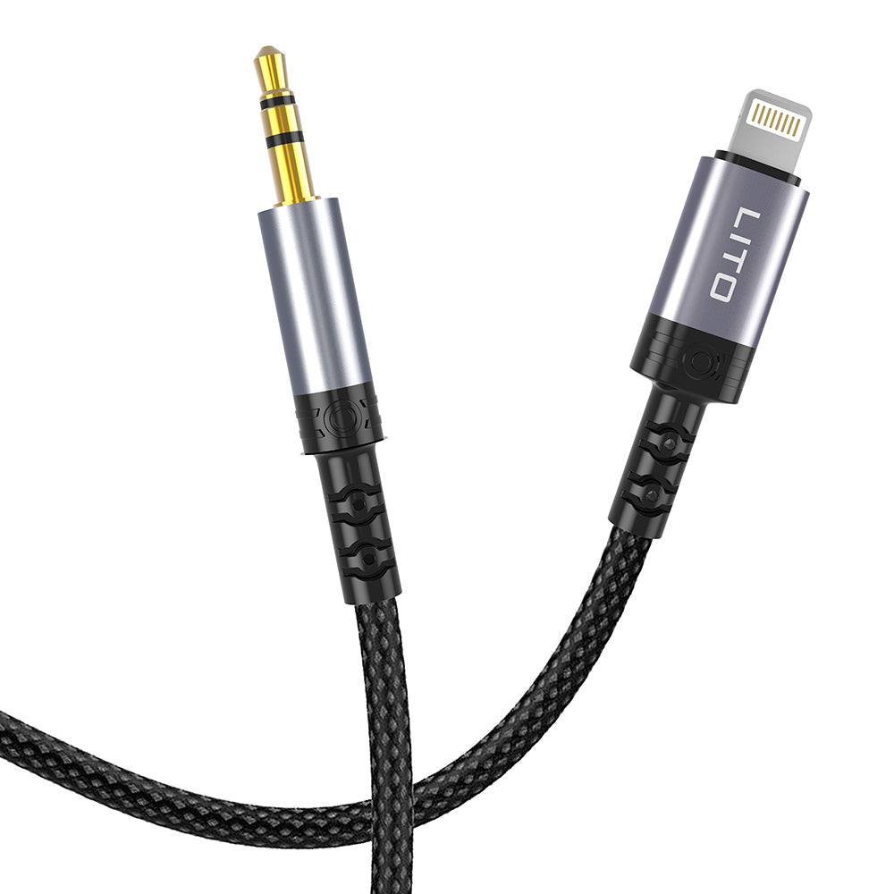 Audio kabl Lightning - 3.5mm Lito LA01L, 1m, Crni