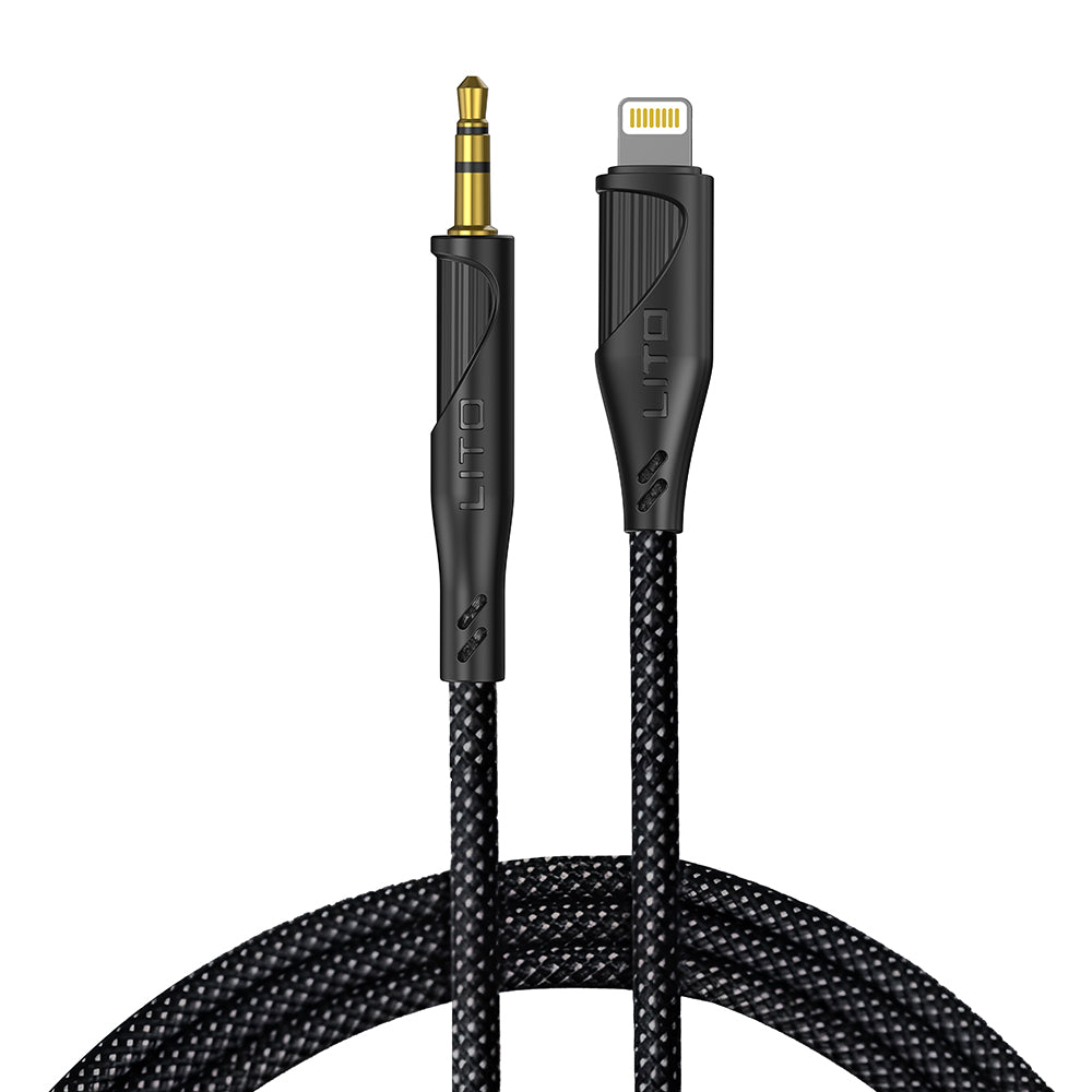 Audio kabl Lightning - 3.5mm Lito LA02, 1m, Crni