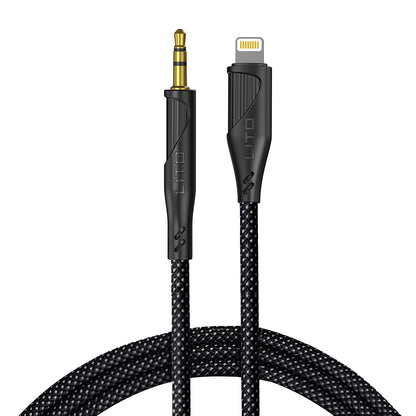 Audio kabl Lightning - 3.5mm Lito LA02, 1m, Crni