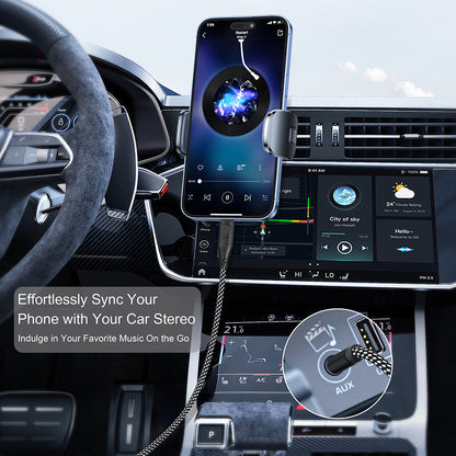 Audio kabl Lightning - 3.5mm Lito LA02, 1m, Crni