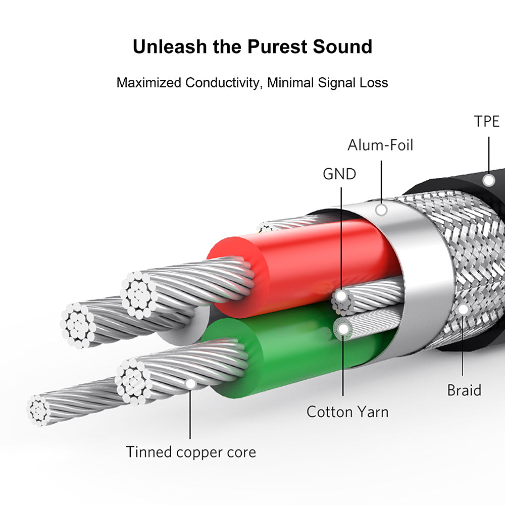 Audio kabl Lightning - 3.5mm Lito LA02, 1m, Crni