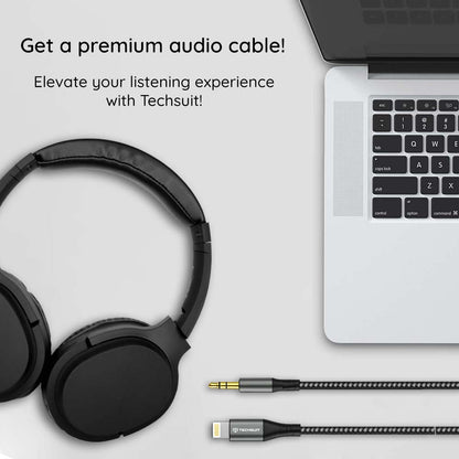 Kabl za Audio Lightning - 3.5mm Techsuit AC17 NexaSound, 1m, Sivi