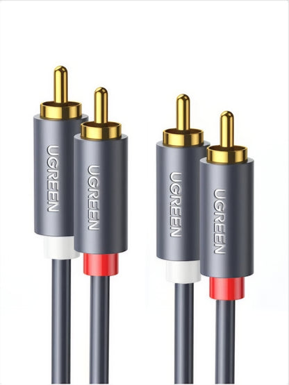 Audio kabl UGREEN AV104, 2 x RCA - 2 x RCA, 3m, Crni
