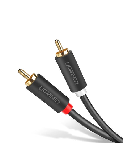 Audio kabl UGREEN AV104, 2 x RCA - 2 x RCA, 2m, Crni