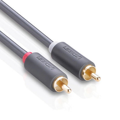 Audio kabl UGREEN AV104, 2 x RCA - 2 x RCA, 2m, Crni