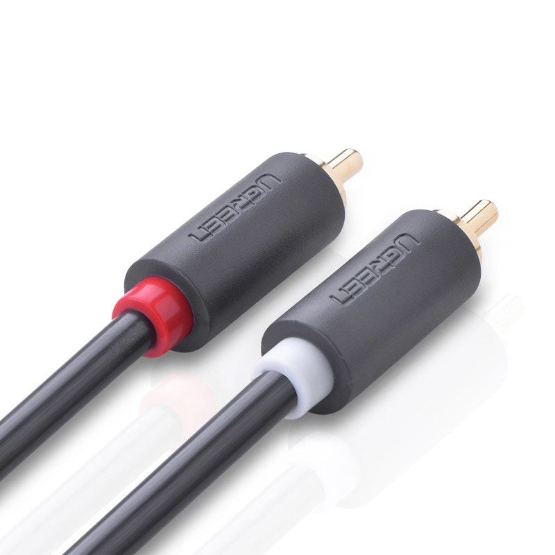 Audio kabl UGREEN AV104, 2 x RCA - 2 x RCA, 2m, Crni