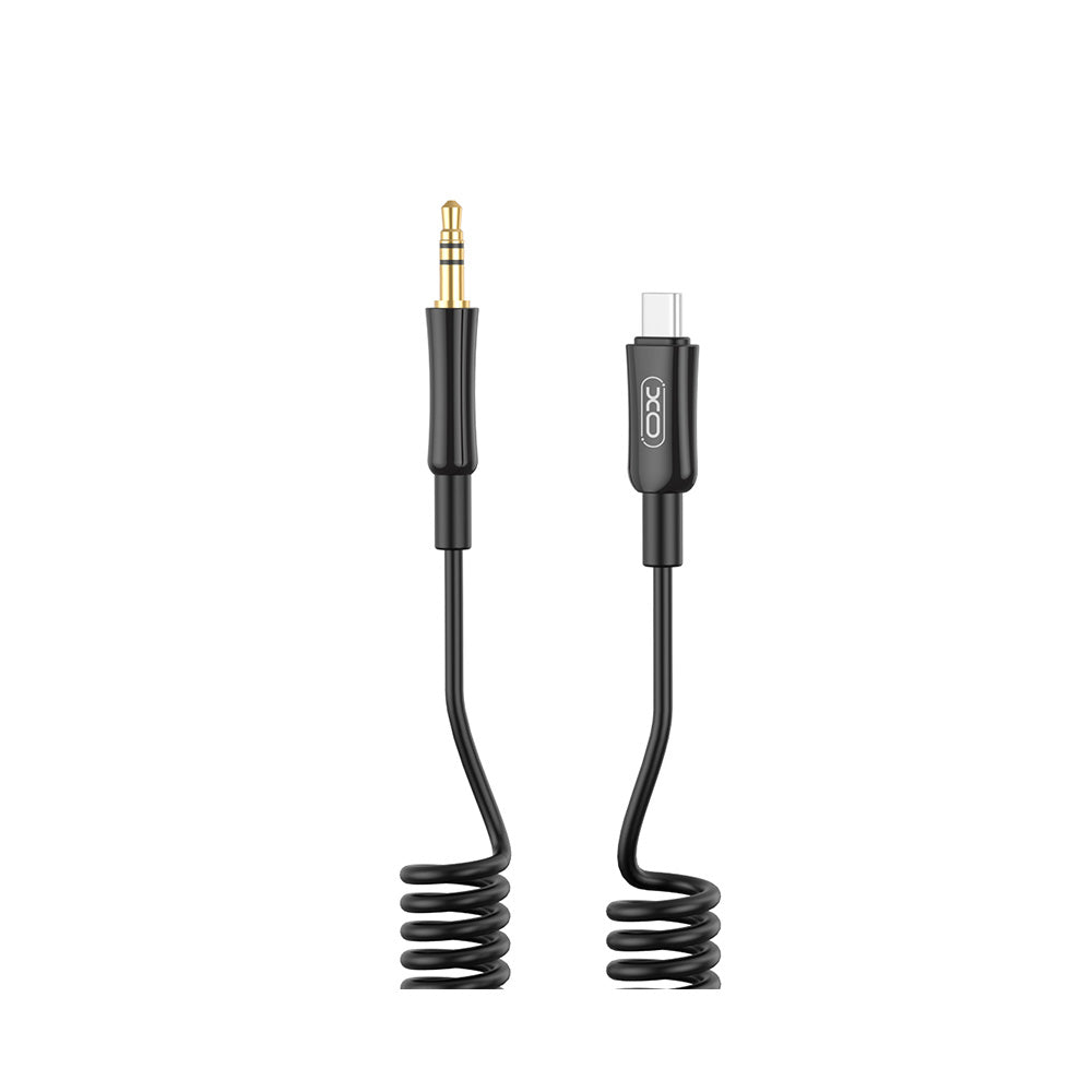 Audio kabel USB-C - 3.5mm XO Design NB-R255B, 1m, Crni