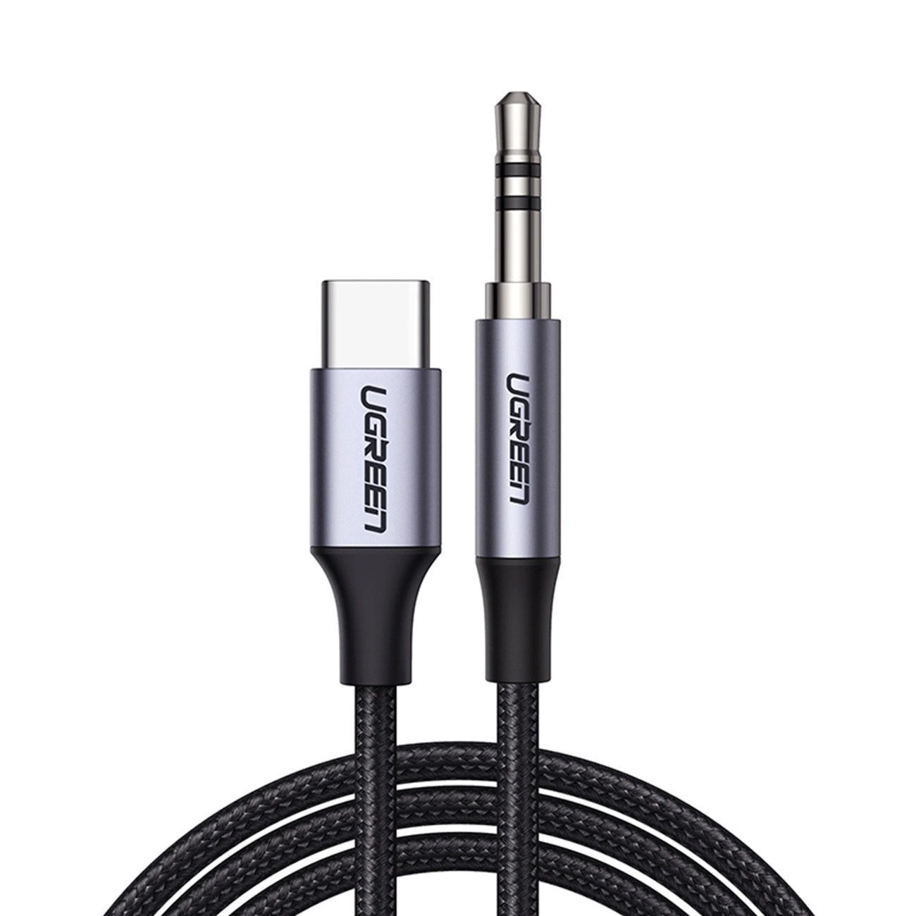 Audio kabel USB-C - 3.5mm UGREEN AV143, 1m, sivi