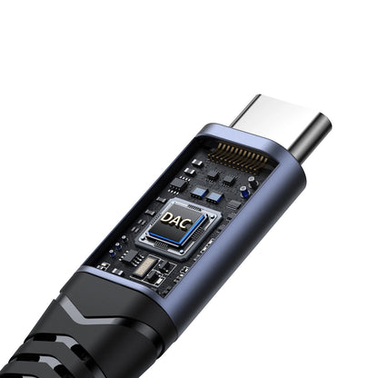 Audio kabl USB-C - 3.5mm / USB-C Joyroom SY-C02, 0.14m, Crni